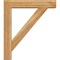 Ekena Millwork Traditional Block Rough Sawn Bracket w/ Offset Brace, Western Red Cedar, 6"W x 28"D x 32"H BKT0604X28X32TRA05RWR - alternate 2
